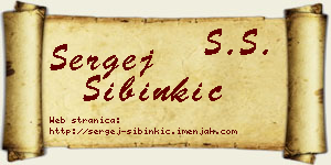Sergej Sibinkić vizit kartica